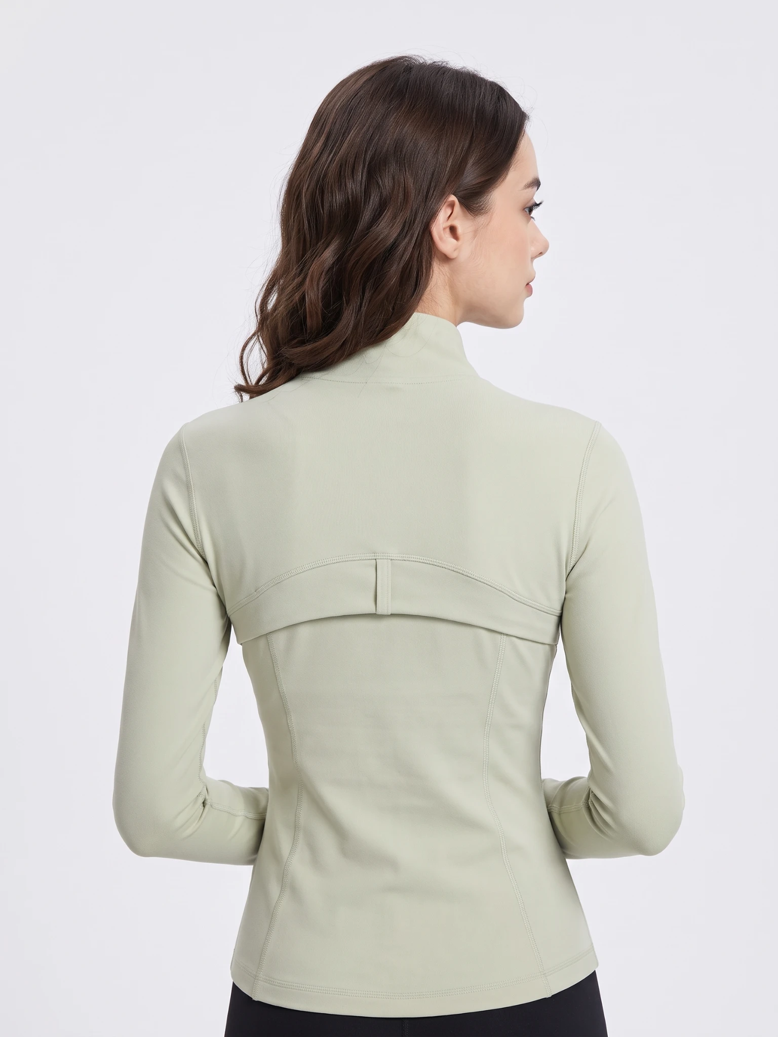Stand-collar slim-fit yoga jacket, butter-soft stretch long sleeve pilates top - view 06