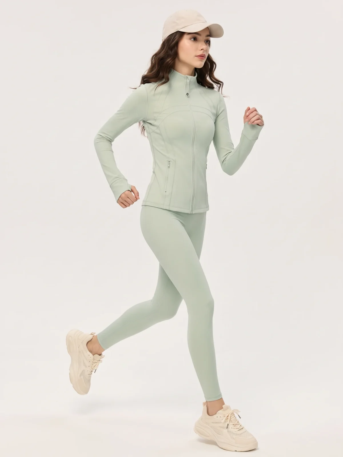 Stand-Collar Slim-Fit Yoga Jacket – Butter-Soft Stretch Long Sleeve Pilates Top