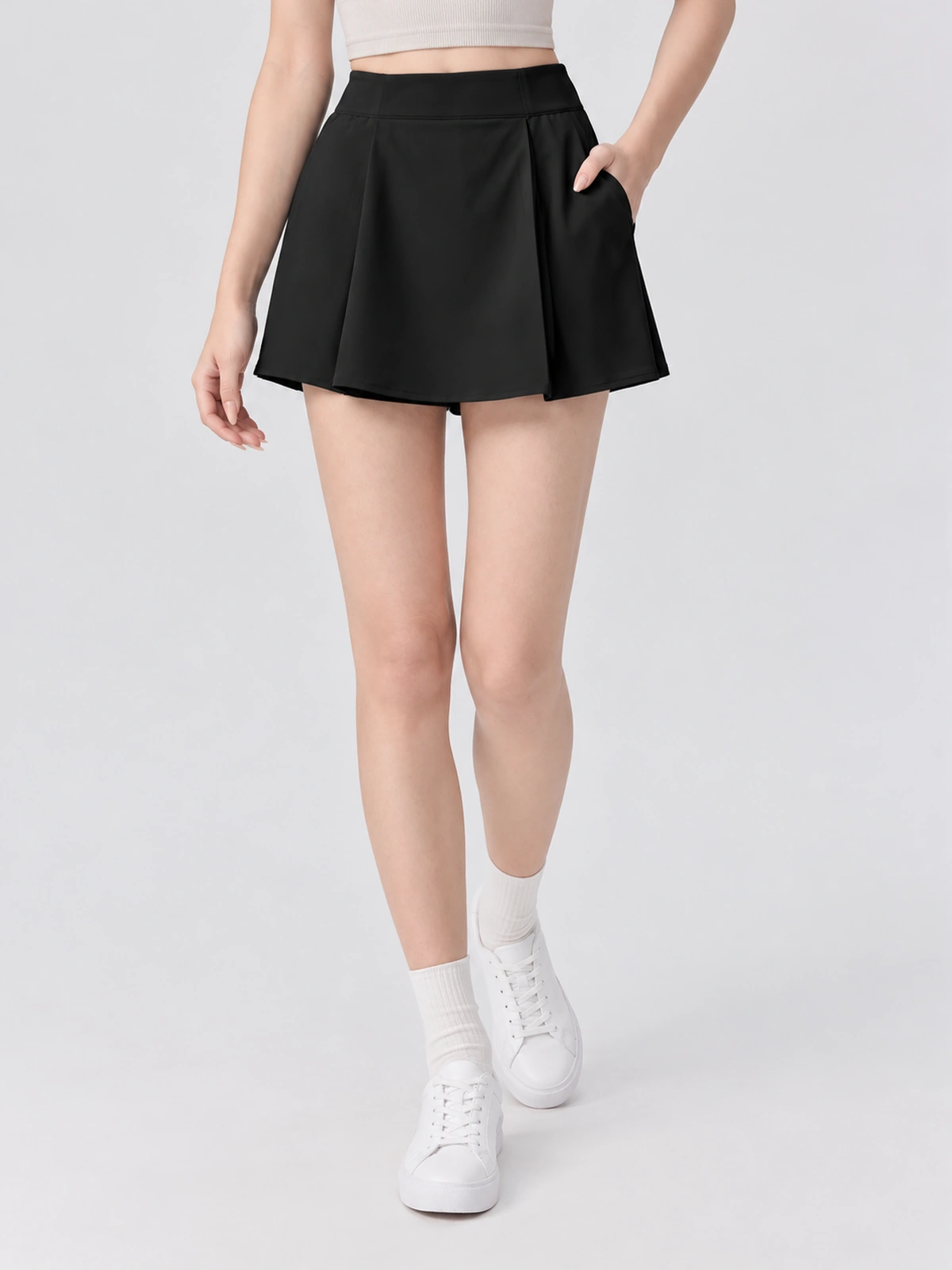 2-in-1 Tennis Skort – Built-In Shorts, Stretch Sports Skirt