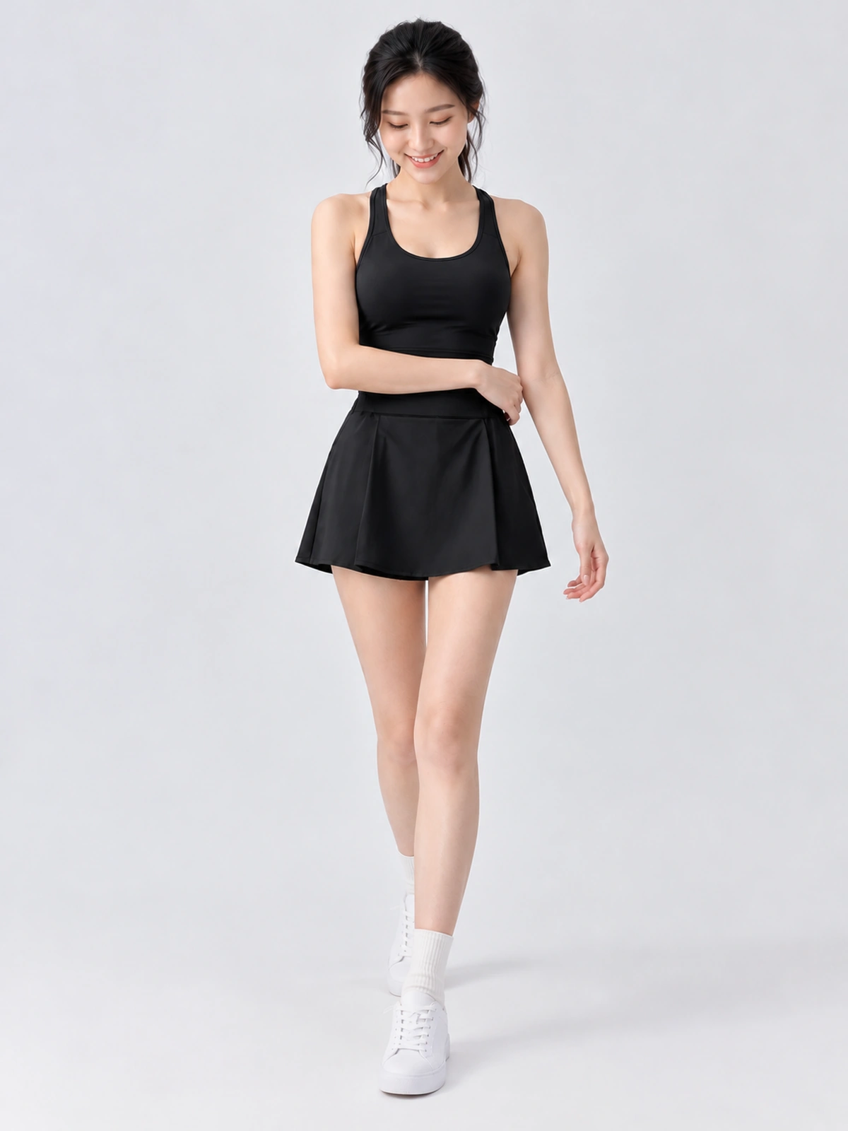 2-in-1 Tennis Skort – Built-In Shorts, Stretch Sports Skirt