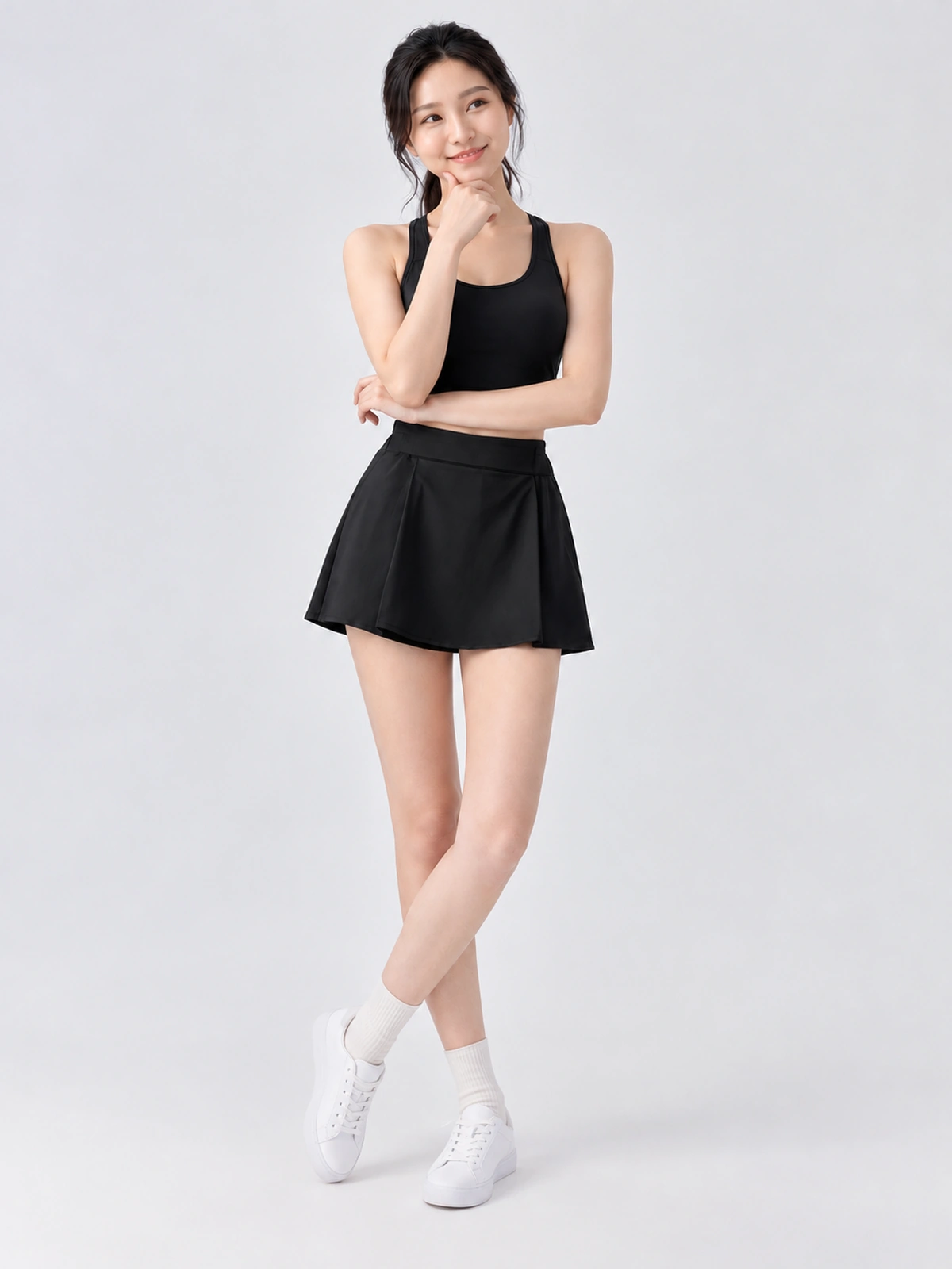 2-in-1 Tennis Skort – Built-In Shorts, Stretch Sports Skirt