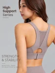 High-Support Mesh Panel Sports Bra – Wireless Padded Workout Bra