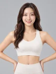 High-Support Mesh Panel Sports Bra – Wireless Padded Workout Bra