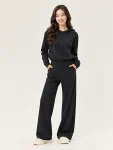 Luxe Thermal Hooded Jacket & Wide-Leg Pants Set