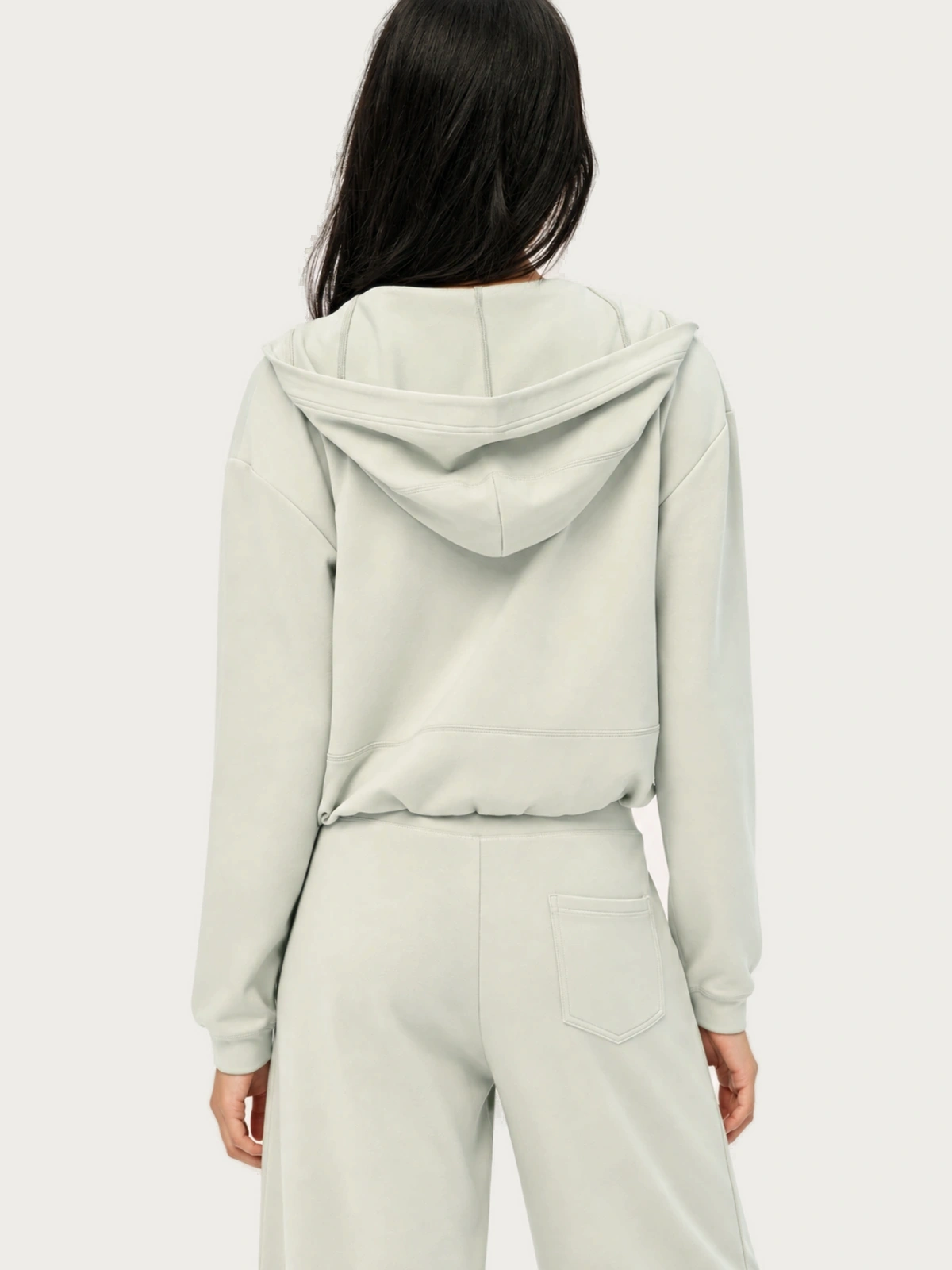 Luxe Thermal Hooded Jacket & Wide-Leg Pants Set