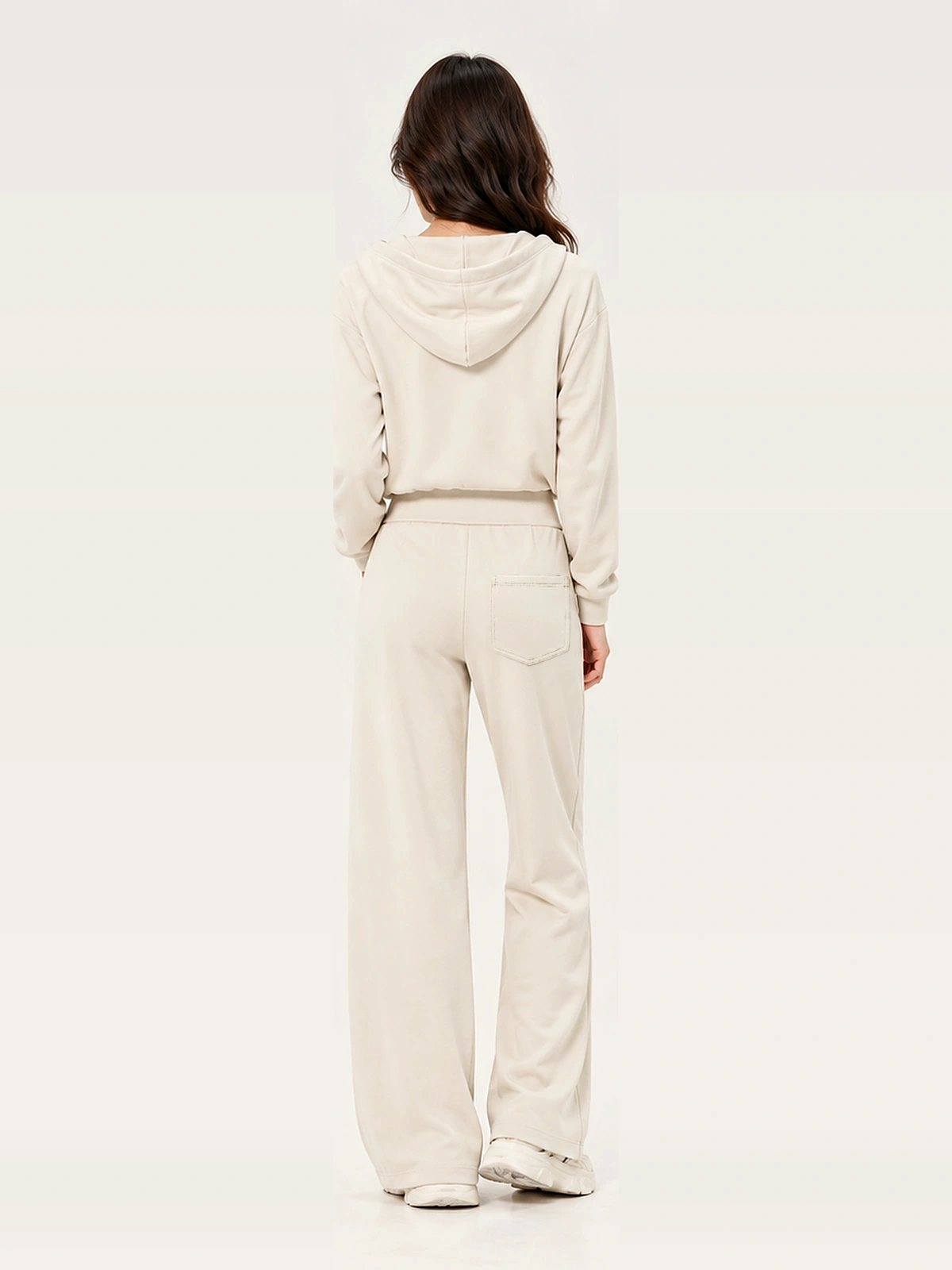 Luxe Thermal Hooded Jacket & Wide-Leg Pants Set