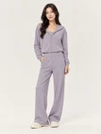 Luxe Thermal Hooded Jacket & Wide-Leg Pants Set