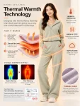 Luxe Thermal Hooded Jacket & Wide-Leg Pants Set