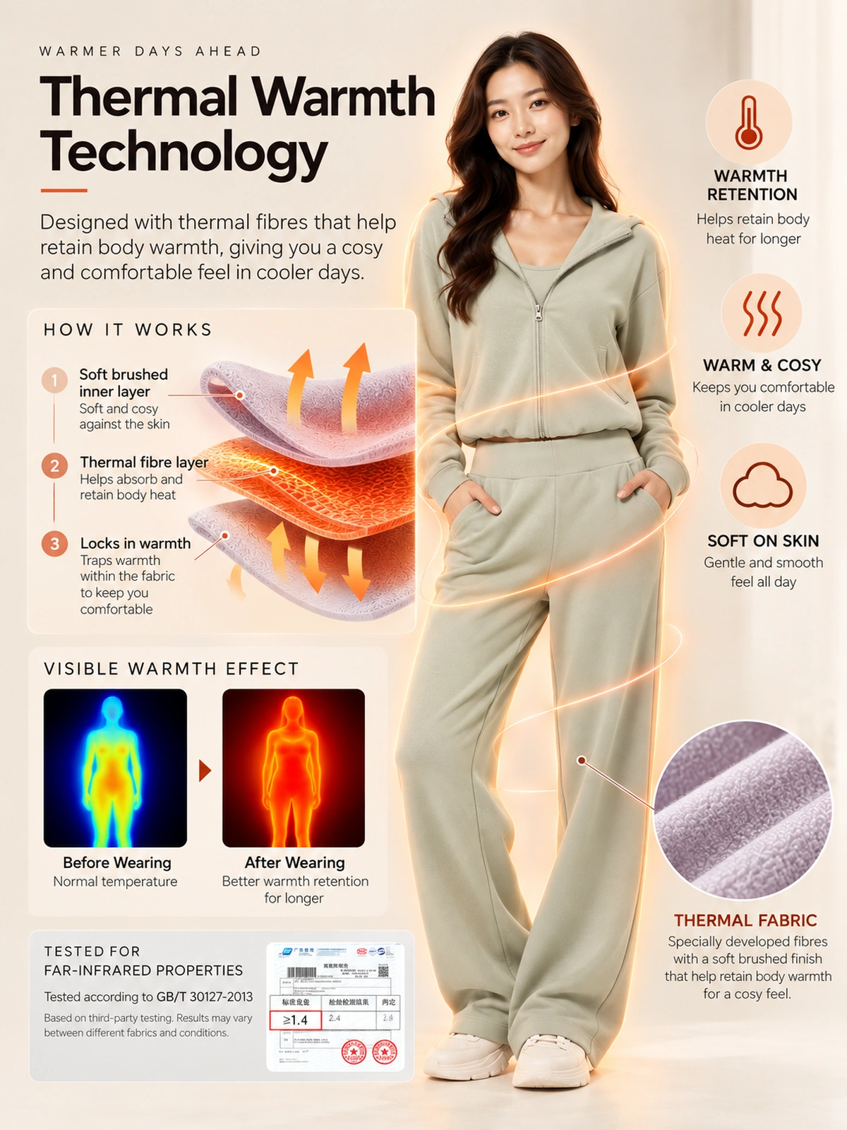 Luxe Thermal Hooded Jacket & Wide-Leg Pants Set