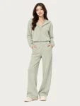 Luxe Thermal Hooded Jacket & Wide-Leg Pants Set