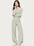 Luxe Thermal Hooded Jacket & Wide-Leg Pants Set