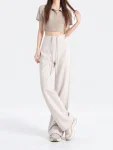 Petite Wide Leg Yoga Pants – Draped Fit