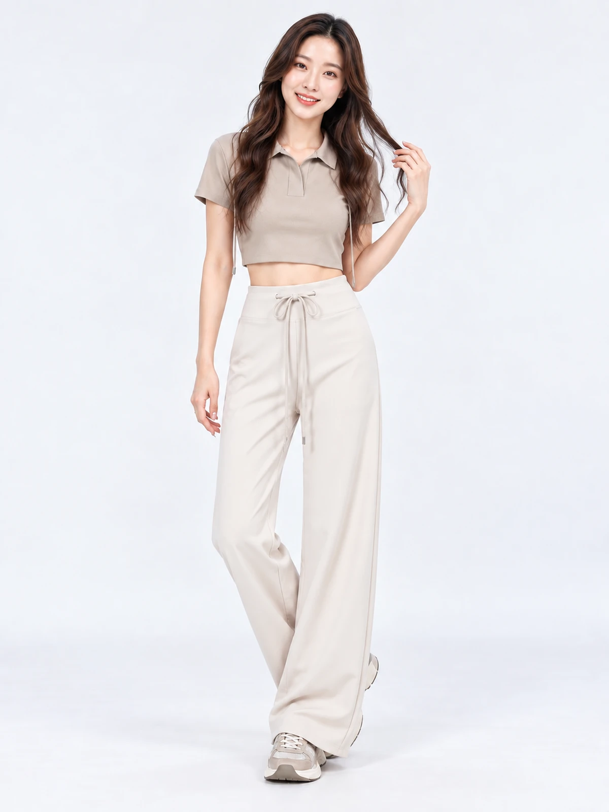 Petite Wide Leg Yoga Pants – Draped Fit