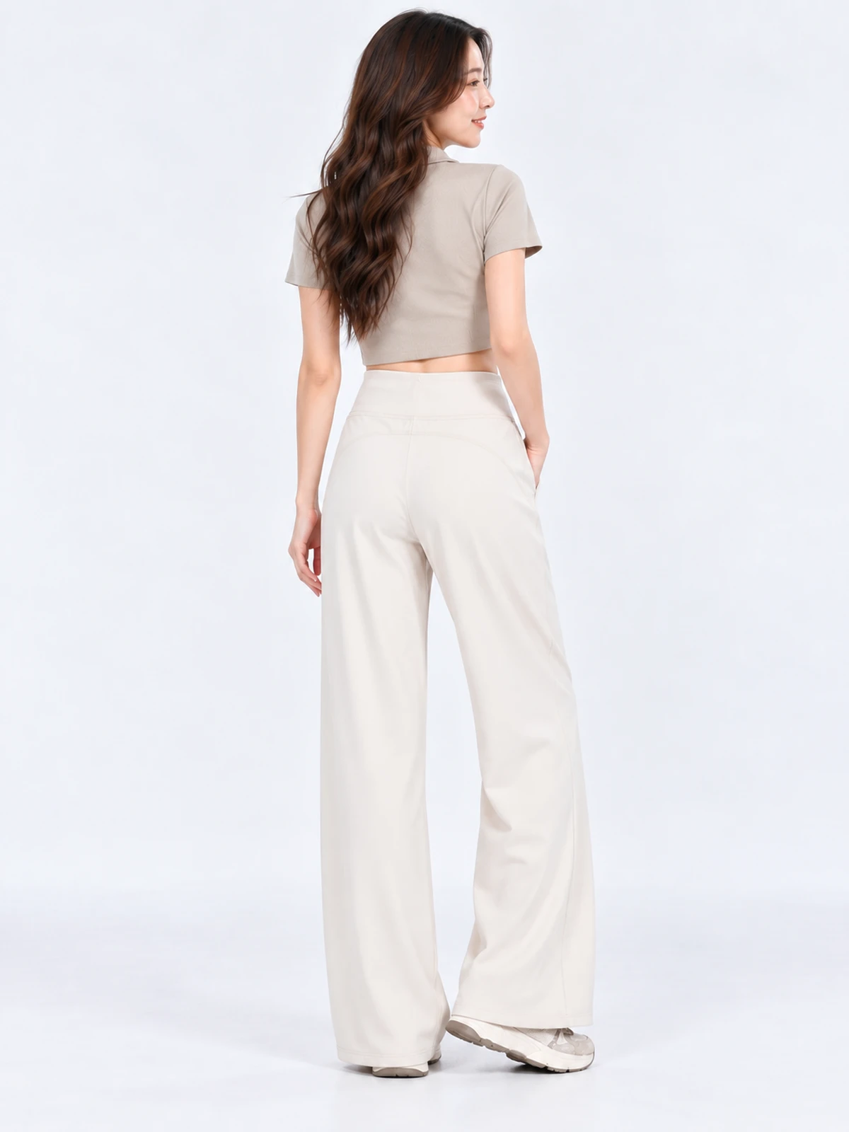 Petite Wide Leg Yoga Pants – Draped Fit