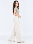Petite Wide Leg Yoga Pants – Draped Fit