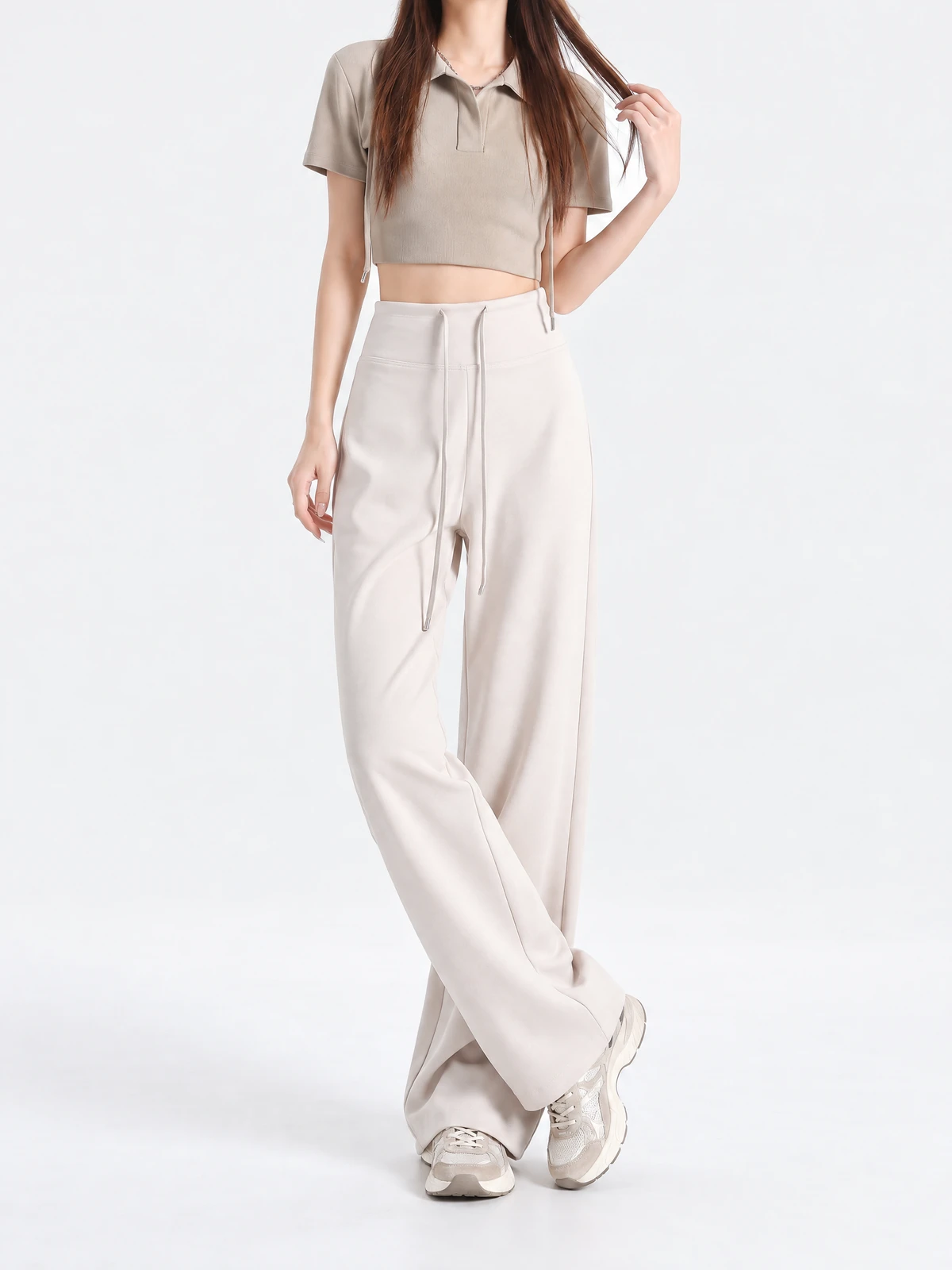 Petite Wide Leg Yoga Pants – Draped Fit