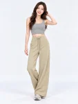 Petite Wide Leg Yoga Pants – Draped Fit
