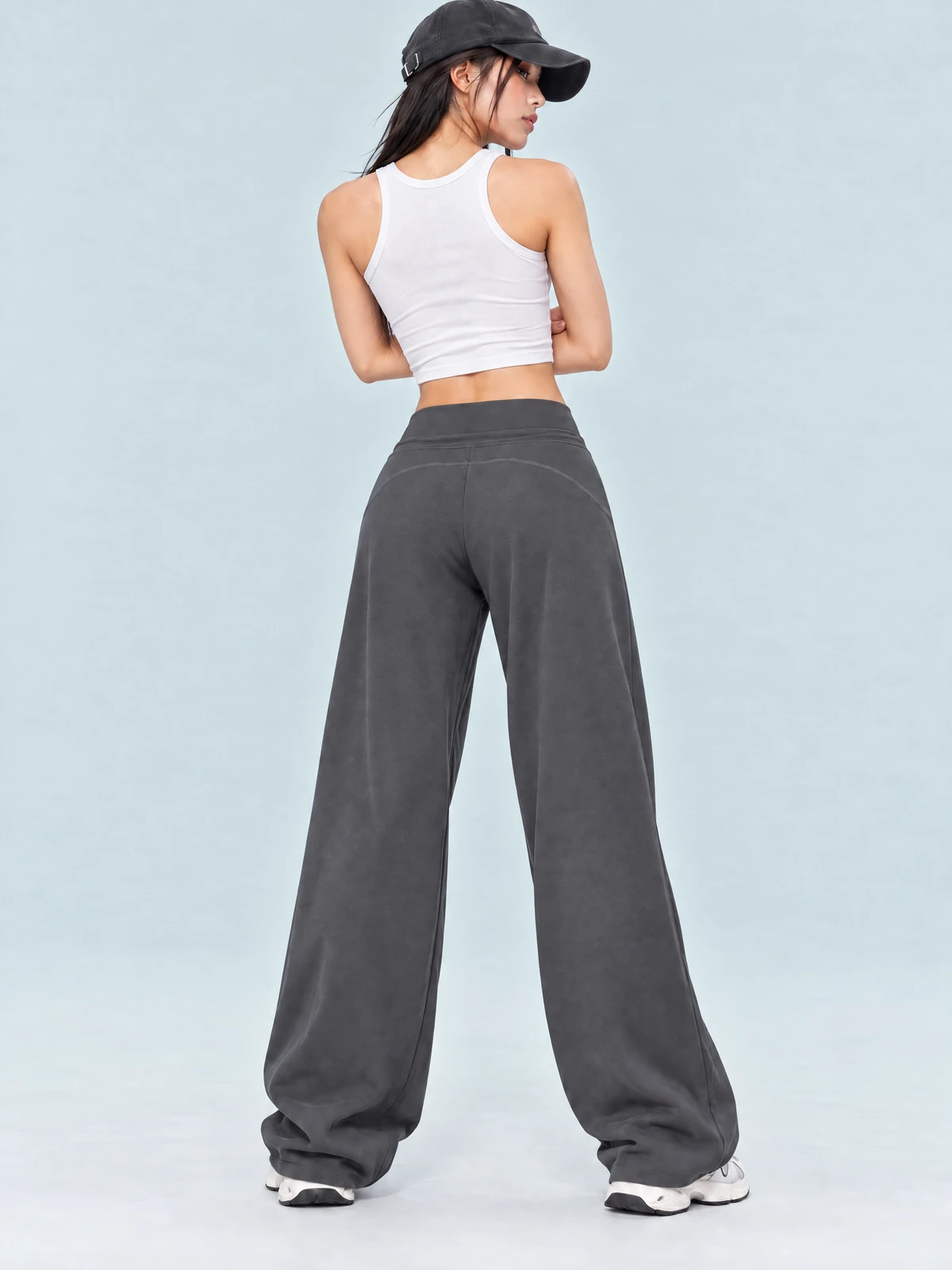 Petite Wide Leg Yoga Pants – Draped Fit