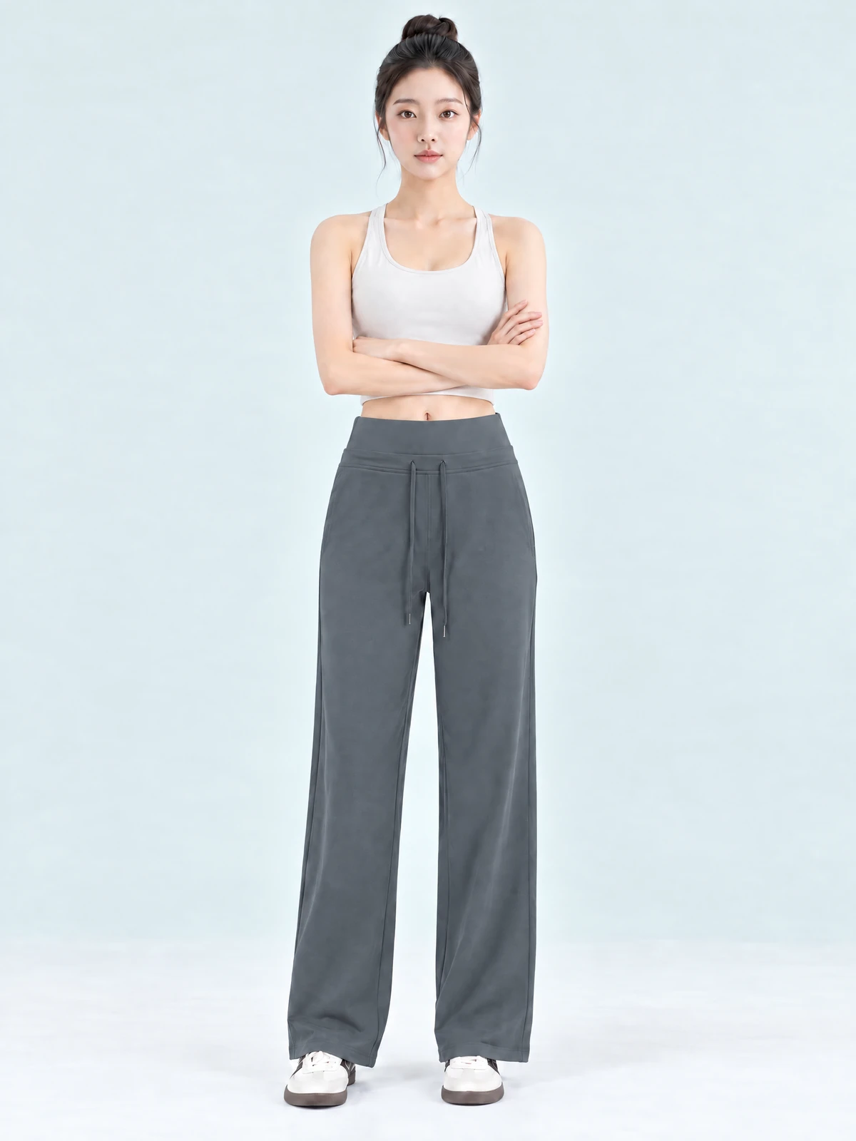 Petite Wide Leg Yoga Pants – Draped Fit
