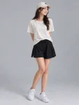 Relaxed-Fit Quick-Dry Yoga Shorts with Drawstring & Pockets