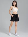 Relaxed-Fit Quick-Dry Yoga Shorts with Drawstring & Pockets