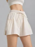 Relaxed-Fit Quick-Dry Yoga Shorts with Drawstring & Pockets