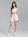 Relaxed-Fit Quick-Dry Yoga Shorts with Drawstring & Pockets