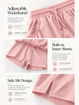 Relaxed-Fit Quick-Dry Yoga Shorts with Drawstring & Pockets