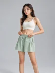 Relaxed-Fit Quick-Dry Yoga Shorts with Drawstring & Pockets