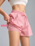 Relaxed-Fit Quick-Dry Yoga Shorts with Drawstring & Pockets