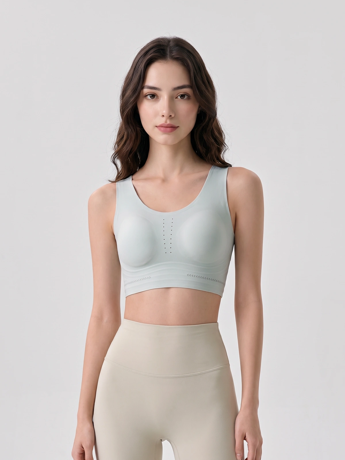 High-Support Wireless Sports Bra – Padded Workout Yoga & Pilates Bra