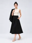 High-Waisted A-Line Midi Skirt – Quick-Dry Breathable Sports Skirt