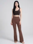 High-Waisted Flared Yoga Pants – Super Stretch Sculpting Workout Trousers