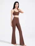 High-Waisted Flared Yoga Pants – Super Stretch Sculpting Workout Trousers
