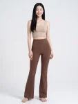 High-Waisted Flared Yoga Pants – Super Stretch Sculpting Workout Trousers