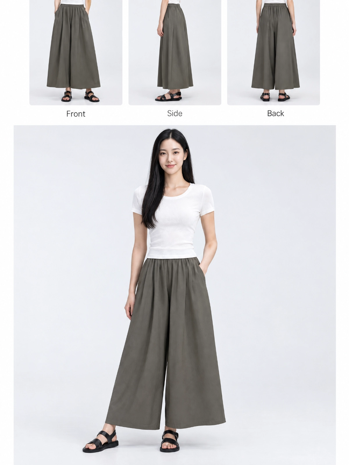 Flowy Wide-Leg Yoga Pants – High-Waisted Relaxed Fit