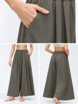 Flowy Wide-Leg Yoga Pants – High-Waisted Relaxed Fit