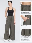 Flowy Wide-Leg Yoga Pants – High-Waisted Relaxed Fit