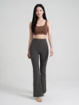 High-Waisted Flared Yoga Pants – Super Stretch Sculpting Workout Trousers