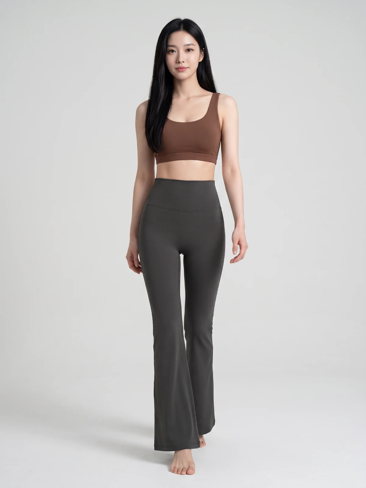 High-Waisted Flared Yoga Pants – Super Stretch Sculpting Workout Trousers