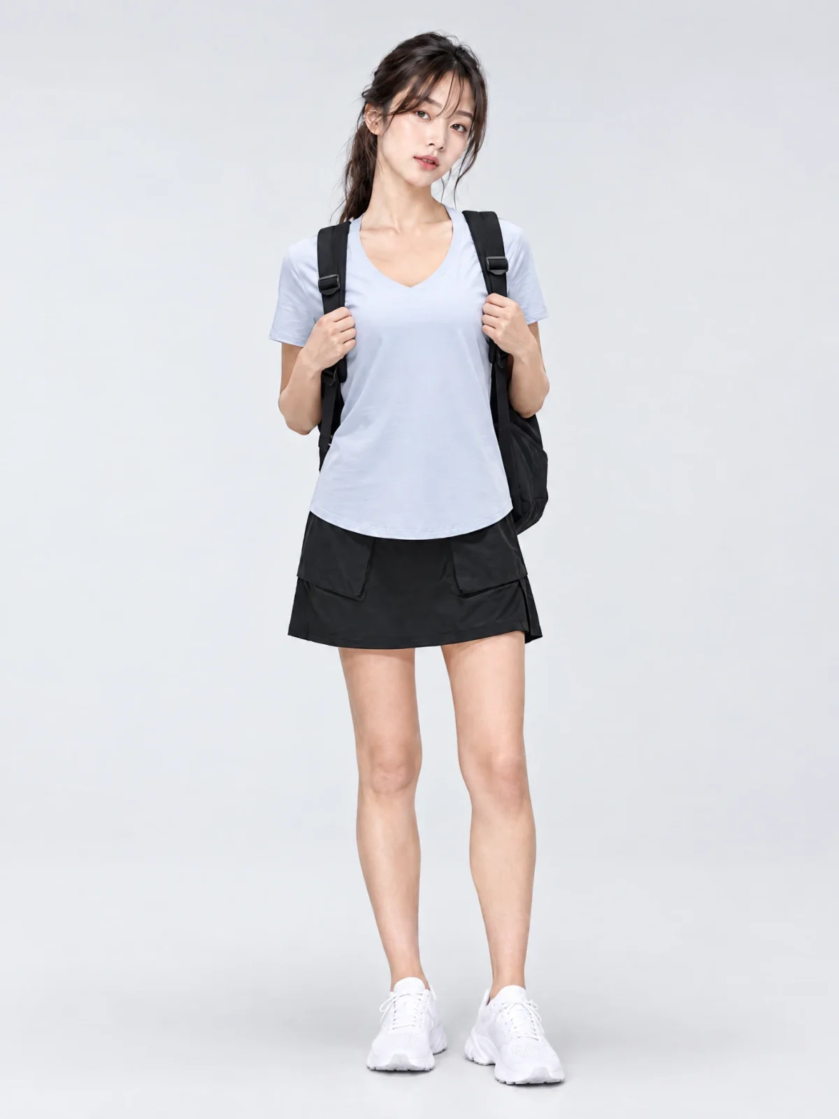 High-Waisted A-Line Utility Skirt – Casual Sporty Summer Skirt