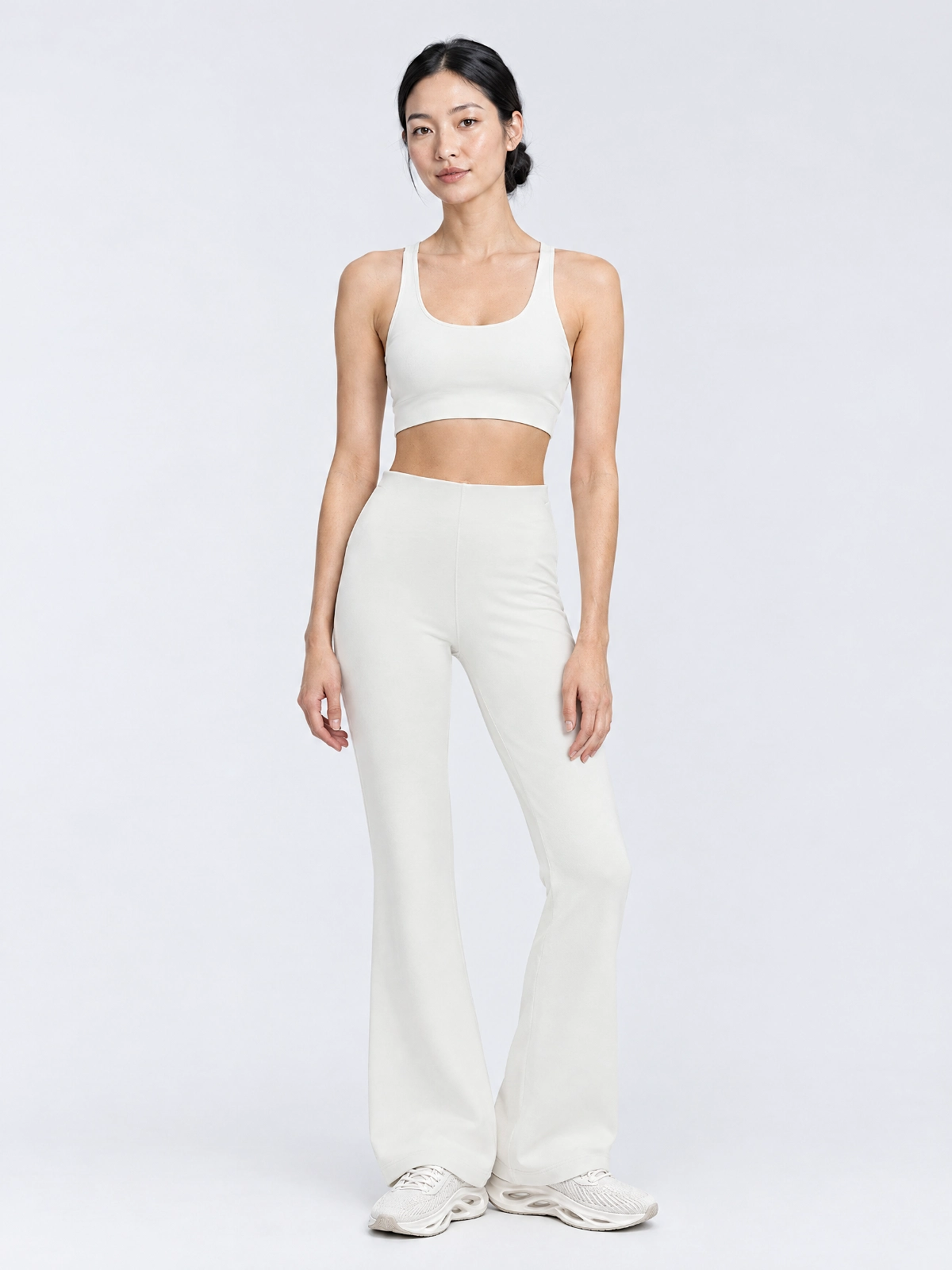 High-Waisted Flare Yoga Pants – Breathable Modal Pilates Trousers