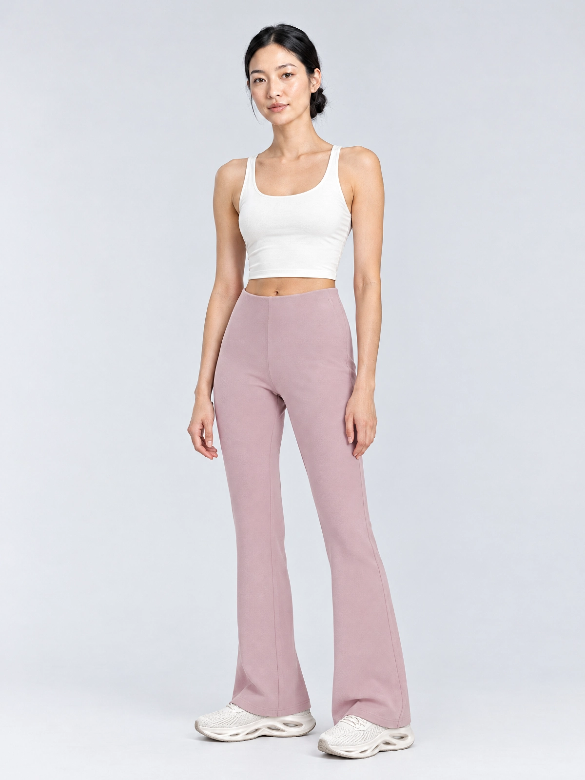 High-Waisted Flare Yoga Pants – Breathable Modal Pilates Trousers