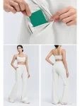 High-Waisted Flare Yoga Pants – Breathable Modal Pilates Trousers