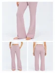 High-Waisted Flare Yoga Pants – Breathable Modal Pilates Trousers