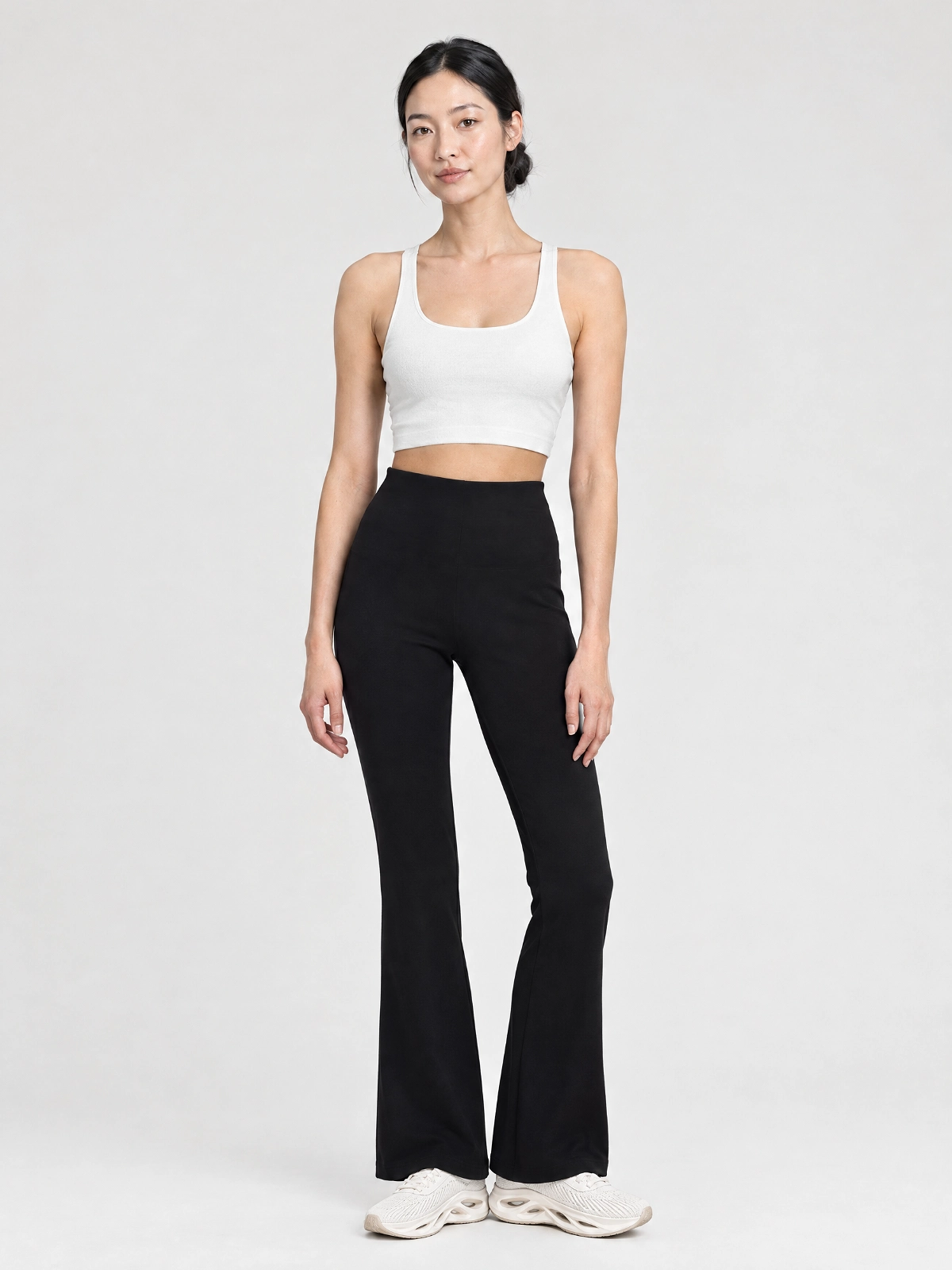 High-Waisted Flare Yoga Pants – Breathable Modal Pilates Trousers