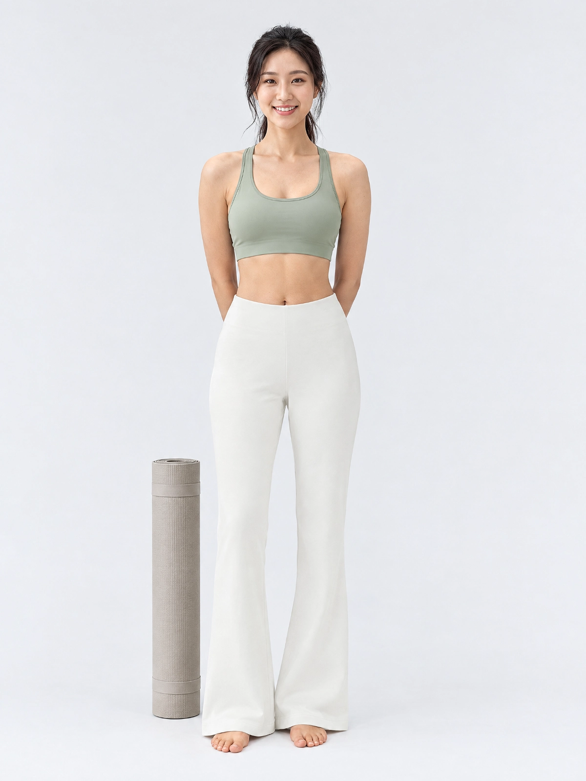 High-Waisted Flare Yoga Pants – Breathable Modal Pilates Trousers