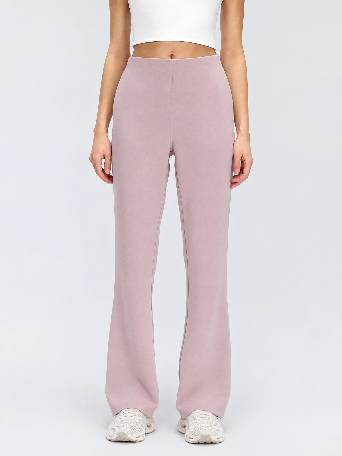 High-Waisted Flare Yoga Pants – Breathable Modal Pilates Trousers