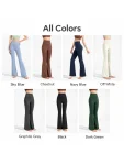 High-Waisted Flared Yoga Pants – Super Stretch Sculpting Workout Trousers