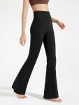 High-Waisted Flared Yoga Pants – Super Stretch Sculpting Workout Trousers